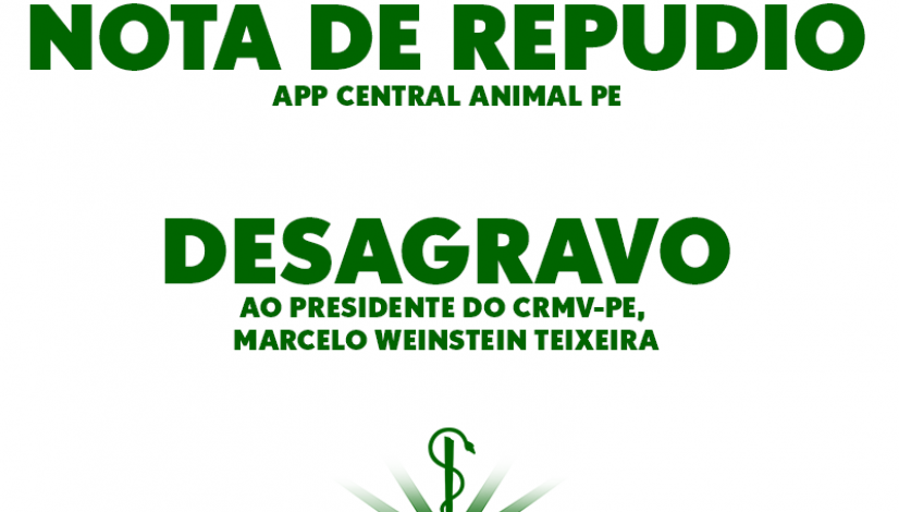 Nota oficial repudia aplicativo de castração gratuita e faz desagravo ao presidente do CRMV-PE