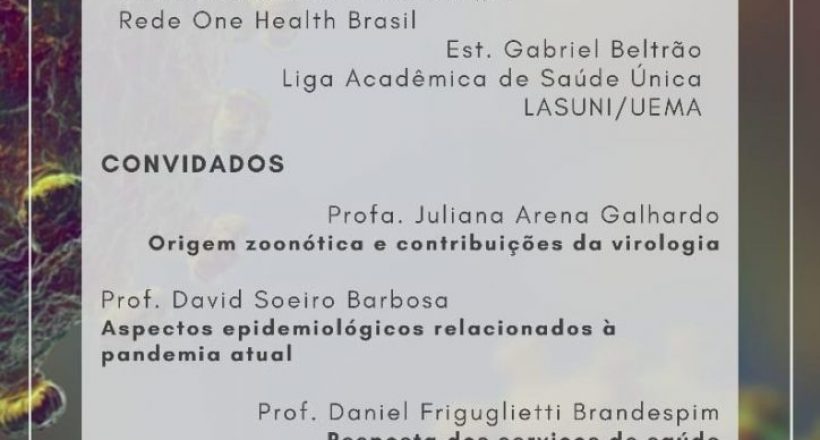 Sexta-feira (27) tem videoconferência "Saúde Única e a pandemia da Covid-19". Participe!