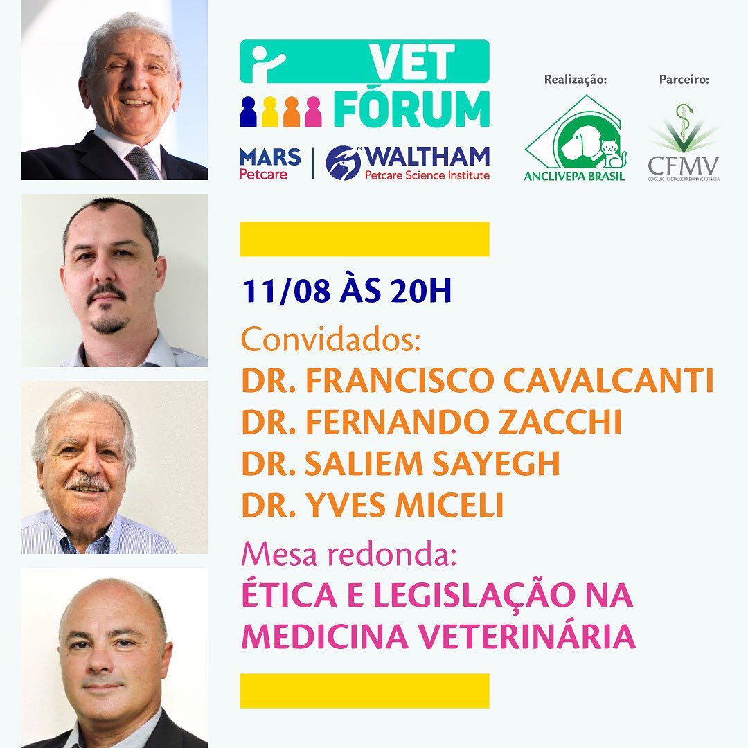 Ética e legislação na Medicina Veterinária de pequenos animais é tema de debate em 11 de agosto