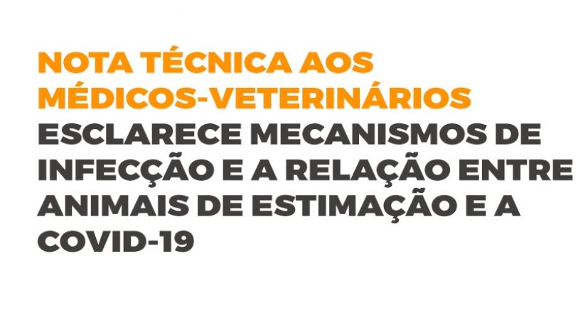Nota técnica aos médicos-veterinários esclarece mecanismos de infecção e a relação entre animais de estimação e a COVID-19