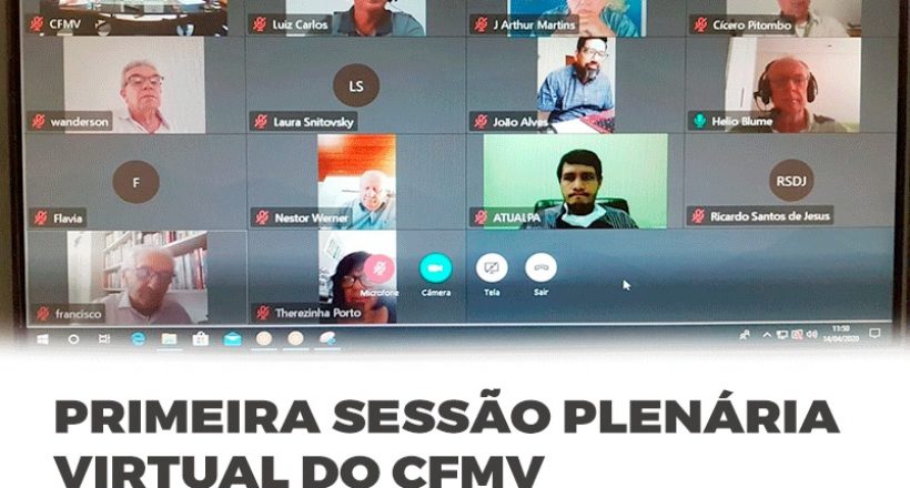 Primeira Sessão Plenária virtual do CFMV aprova resoluções emergenciais