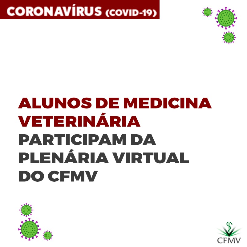 Alunos de Medicina Veterinária participam da plenária virtual do CFMV