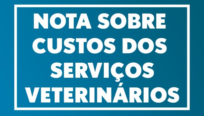 Nota sobre custos dos serviços veterinários