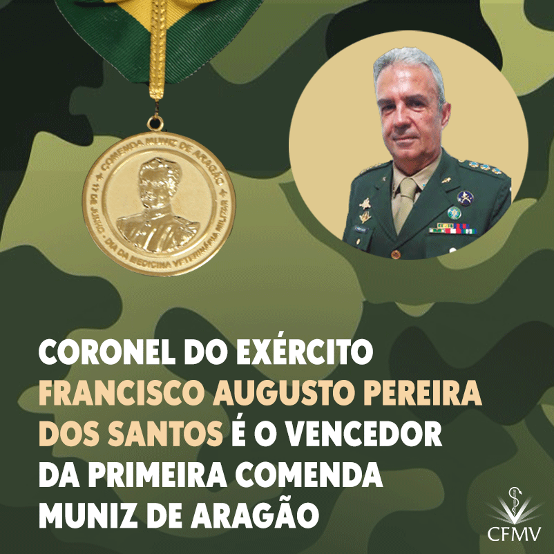 Coronel do Exército Francisco Augusto Pereira dos Santos é o vencedor da primeira Comenda Muniz de Aragão