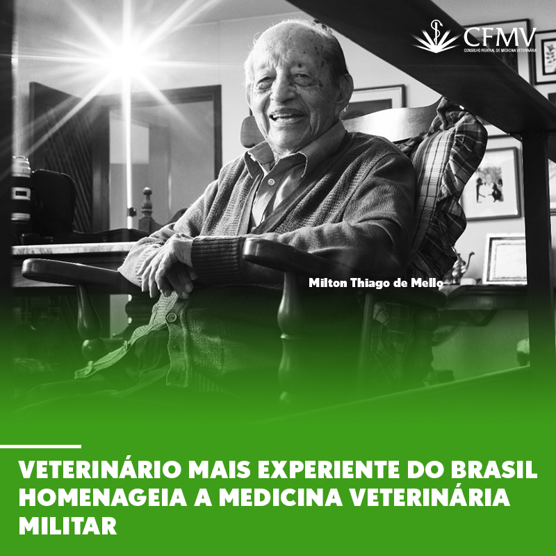 Veterinário mais experiente do Brasil homenageia a Medicina Veterinária Militar