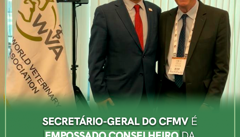 Secretário-geral do CFMV é empossado conselheiro da Associação Mundial de Veterinária