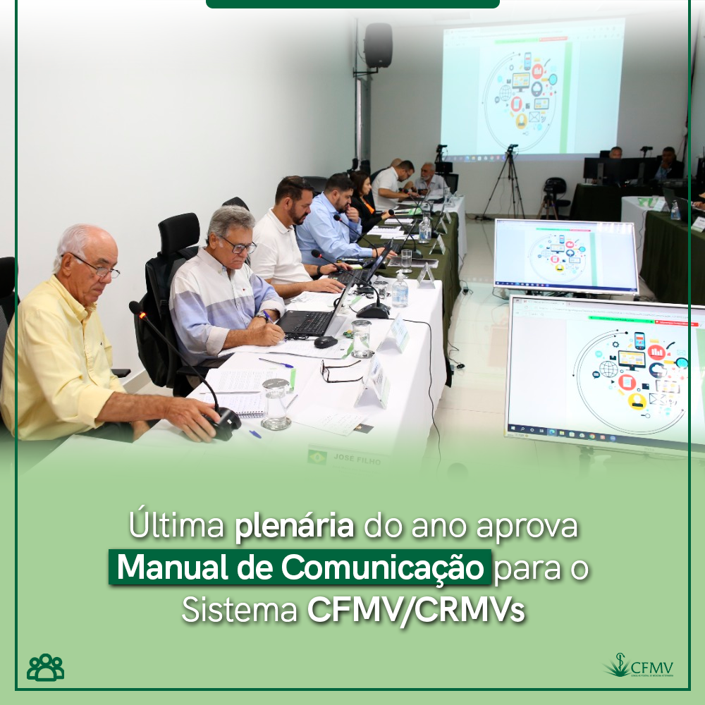 Última plenária do ano aprova Manual de Comunicação para o Sistema CFMV/CRMVs
